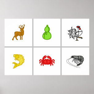 Custom Bæu Cua Cá Cp Vietnamese Dice Mat Poster