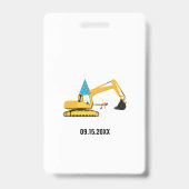 Custom Bagger Birthday Party Pass Gefallen Abzeich Ausweis (Rückseite)