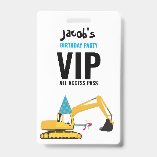 Custom Bagger Birthday Party Pass Gefallen Abzeich Ausweis (Vorderseite)