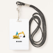 Custom Bagger Birthday Party Pass Gefallen Abzeich Ausweis (Rückseite mit Schlüsselband)