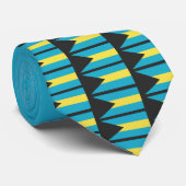 Custom BAHAMAS FLAG Monogram Neck Tie Krawatte (Gerollt)