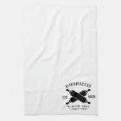 Custom Bake Master Mutter Tag schwarzer Text klass Geschirrtuch (Vertikal)