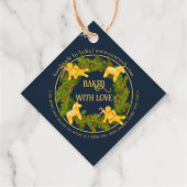 Custom "Baked with Liebe" Weihnachts-Platz-Geschen Geschenkanhänger (Rückseite)