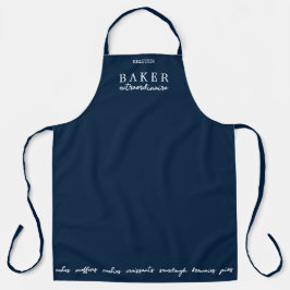 Custom Baker Extraordinaire Navy Large Schürze