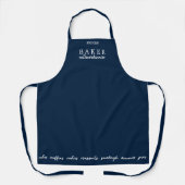 Custom Baker Extraordinary Navy Medium Schürze (Vorderseite)