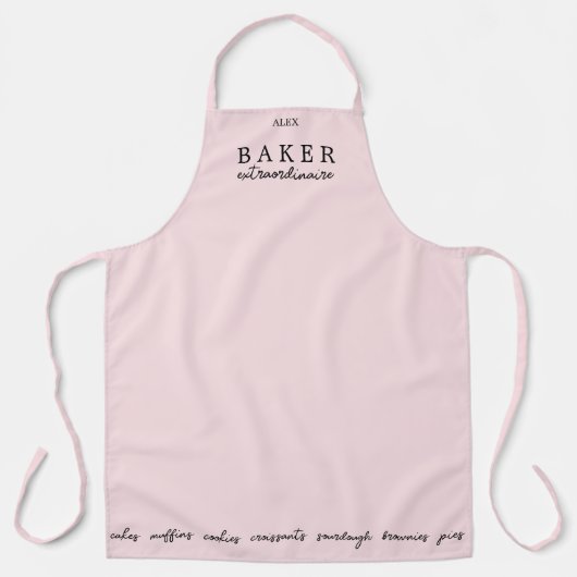 Custom Baker Extraordinator Pink Large Schürze (Vorderseite)