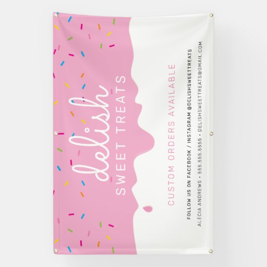 CUSTOM Baker Zuckerguss Tropfen bunte Brinklen Ban Banner (Vertikal)