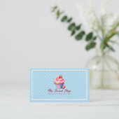 Custom Bakery Business Card with QR Code  Visitenkarte (Stehend Vorderseite)