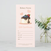 Custom Bakery Gift Certificate  (Stehend Vorderseite)