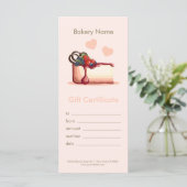 Custom Bakery Gift Certificate  (Stehend Vorderseite)
