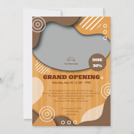 Custom Bakery Grand Opening Einladung (Vorderseite)