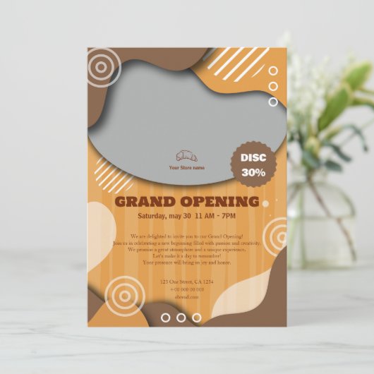 Custom Bakery Grand Opening Einladung (Stehend Vorderseite)