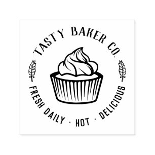 Custom Bakery Logo Homemade Small Business Brand Permastempel