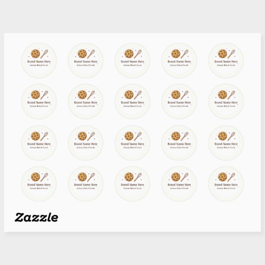 Custom Bakery logo Sticker - Cookie & Whisk deisgn (Blatt)