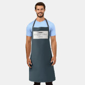 Custom Bakery Name Deep Midnight Blue Koch + Mitar Schürze (Getragen)