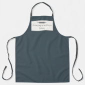 Custom Bakery Name Deep Midnight Blue Koch + Mitar Schürze (Vorderseite)