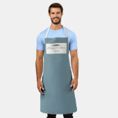 Custom Bakery Name Stone Blue Koch oder Mitarbeite Schürze (Getragen)