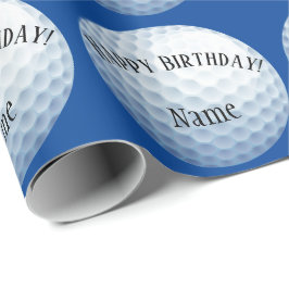 Custom Baller Golf Name glücklich Geburtstag Geschenkpapier
