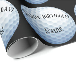 Custom Baller Golf Name glücklich Geburtstag Geschenkpapier