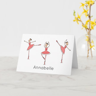 Custom Ballerina Birthday  Karte