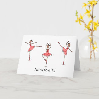 Custom Ballerina Birthday  Karte