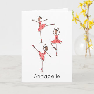 Custom Ballerina Birthday  Karte