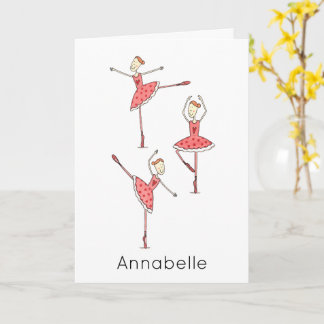 Custom Ballerina Birthday  Karte