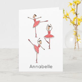 Custom Ballerina Birthday  Karte