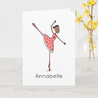 Custom Ballerina Birthday  Karte
