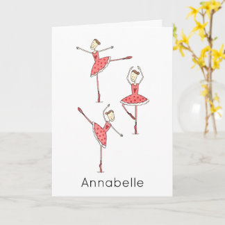 Custom Ballerina Birthday  Karte