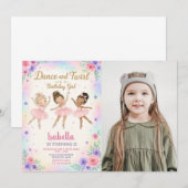 Custom Ballerina Geburtstagsparty Einladung (Vorne/Hinten)