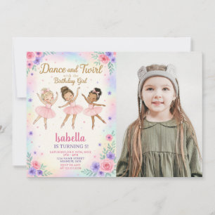 Custom Ballerina Geburtstagsparty Einladung