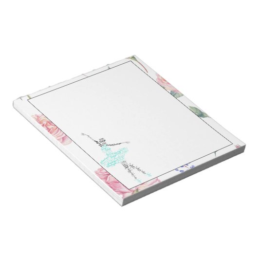 Custom Ballerina Jadeyn | Rose Wasserfarben Notizblock (angewinkelt)