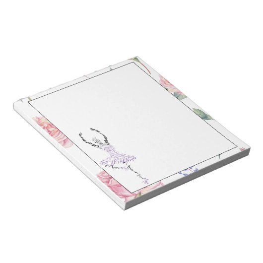 Custom Ballerina Maya | Rose Wasserfarben Notizblock (angewinkelt)