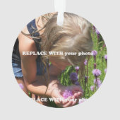 Custom Ballet Foto Weihnachtsdekoration Ornament (Rückseite)