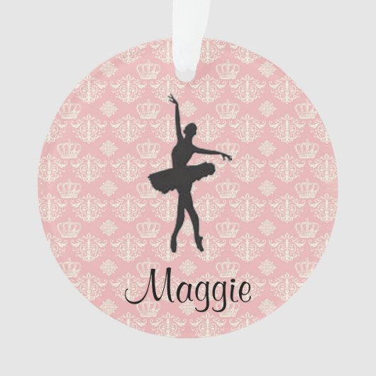 Custom Ballet Foto Weihnachtsdekoration Ornament (Vorderseite)