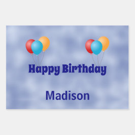 Custom Balloons glücklich zum Geburtstag Geschenkpapier Set