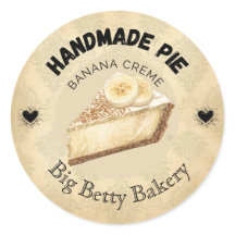Custom Banana Cream Pie Labels | Personalisierte B