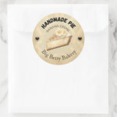 Custom Banana Cream Pie Labels | Personalisierte B Runder Aufkleber (Tasche)