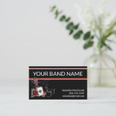 Custom Band Business Card Rockabilly Musician Rock Visitenkarte (Stehend Vorderseite)