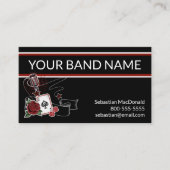 Custom Band Business Card Rockabilly Musician Rock Visitenkarte (Vorderseite)