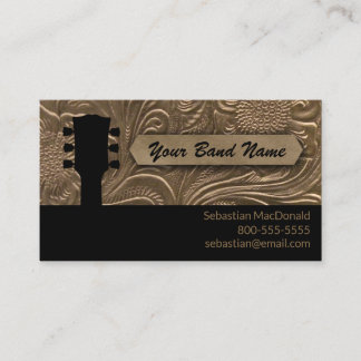 Custom Band Gitarre Country Western Musiker Visitenkarte