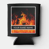 Custom Band Merch Flames Rock and Roll Metal Music Dosenkühler (Vorderseite)