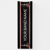 Custom Band Merch Guitar Rock Music Festival Gig Banner (Vertikal)