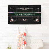 Custom Band Merch Rockabilly Music Tattoo Banner (Insitu)