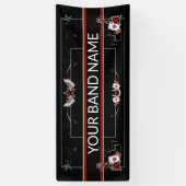 Custom Band Merch Rockabilly Music Tattoo Banner (Vertikal)