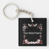 Custom Band Merch Rockabilly Rock & Roll Music Key Schlüsselanhänger (Vorderseite)