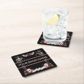 Custom Band Merch Rockabilly Tattoo Rock Music Rechteckiger Pappuntersetzer (Vor Ort)