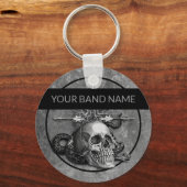 Custom Band Merch Skull Rock Metal Musiker Schlüsselanhänger (Vorderseite)
