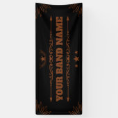 Custom Band Merge Country Western Music Rock Gig Banner (Vertikal)